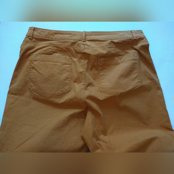 Old Navy Women's Dark Orange Straight Pants Size 16 Pockets, Cropped, Cotton NEW - Picture 4 of 12